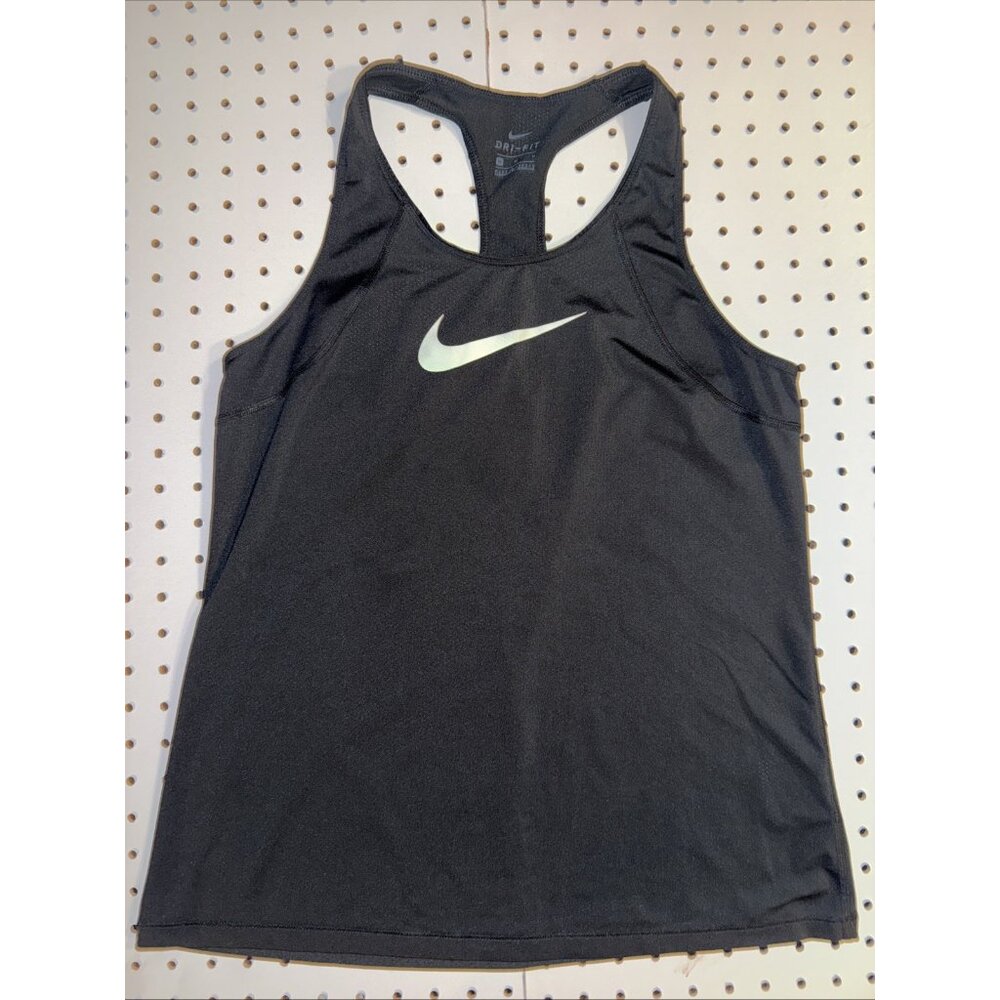 Nike Dri-FIT Women’s M Racerback Tank Top Black w/ Swoosh Logo